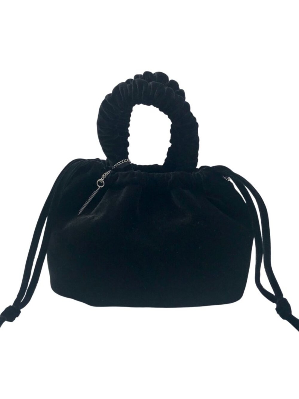 House of Harlow 1960 Black Crushed Velvet Tote Bag